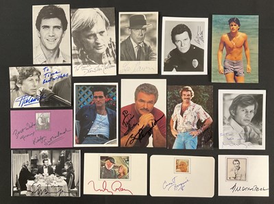 Lot 445 - A group of American actor autographs, mostly...