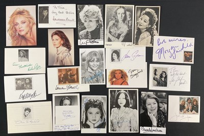 Lot 446 - A collection of actress autographs on small...