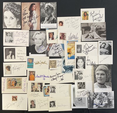 Lot 452 - A selection of Hollywood actress autographs on...