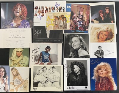 Lot 493 - A group of female musician autographs on...