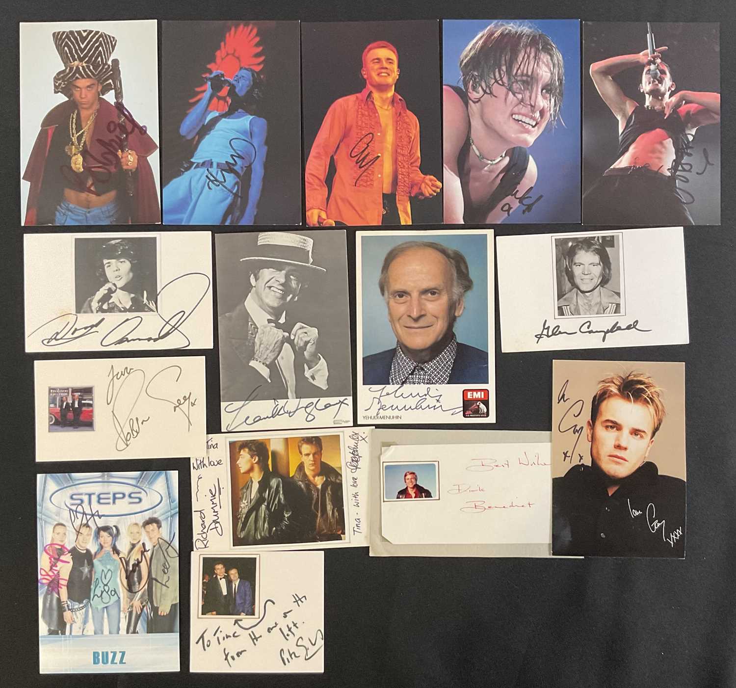Lot 497 - A group of male musician autographs on small
