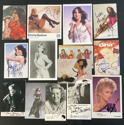 Lot 496 - A group of female musician autographs on...