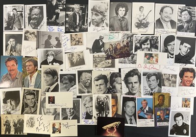 Lot 451 - A collection of mostly male actors autographs...