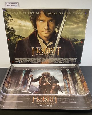 Lot 143 - THE HOBBIT TRILOGY - 3 UK Quad film posters...