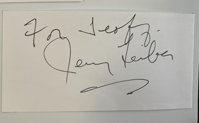 Lot 498 - MIKE STOLLER and JERRY LEIBEER signed...