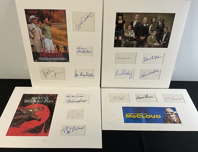 Lot 426 - A group of movie and TV actors autographs in...