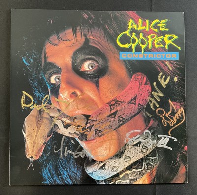 Lot 495 - ALICE COOPER - CONSTRICTOR LP Album signed by...