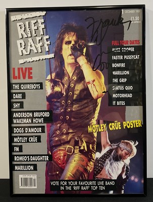 Lot 494 - RIFF RAFF MAGAZINE December 1989 autographed...