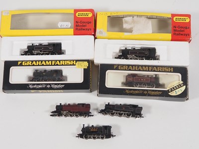 Lot 4 - A group of boxed and unboxed N gauge steam...