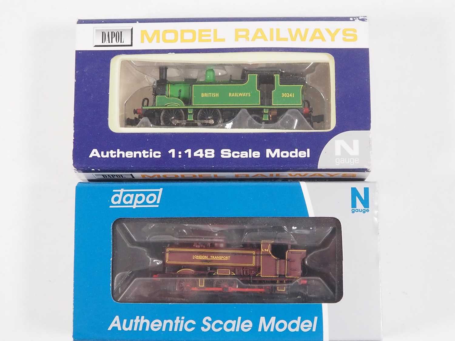 Lot 7 - A pair of DAPOL N gauge steam tank locomotives...