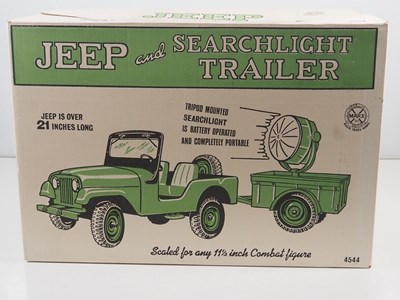 Lot 97 - A MARX TOYS Jeep and Searchlight Trailer,...