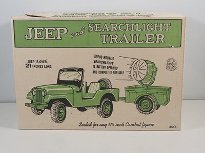 Lot 97 - A MARX TOYS Jeep and Searchlight Trailer,...