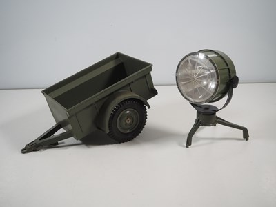 Lot 97 - A MARX TOYS Jeep and Searchlight Trailer,...