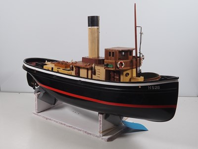 Lot 117 - A large handbuilt radio controlled tugboat of...