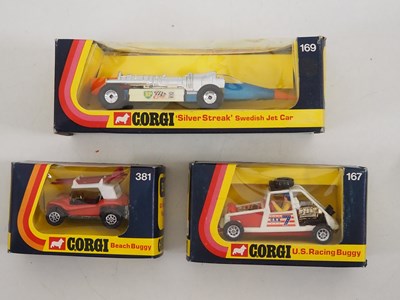 Lot 149 - A group of CORGI unusual race cars comprising...