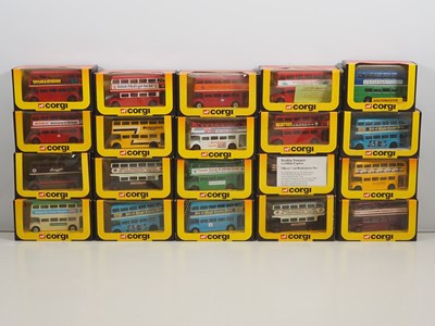 Lot 186 - A group of CORGI Routemaster based buses with...