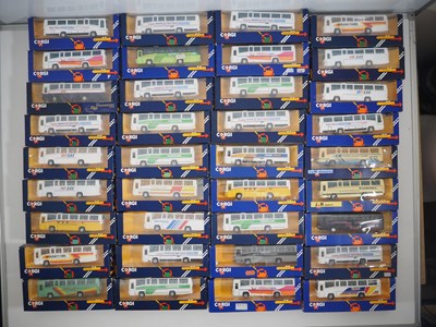 Lot 187 - A group of CORGI buses with various liveries,...