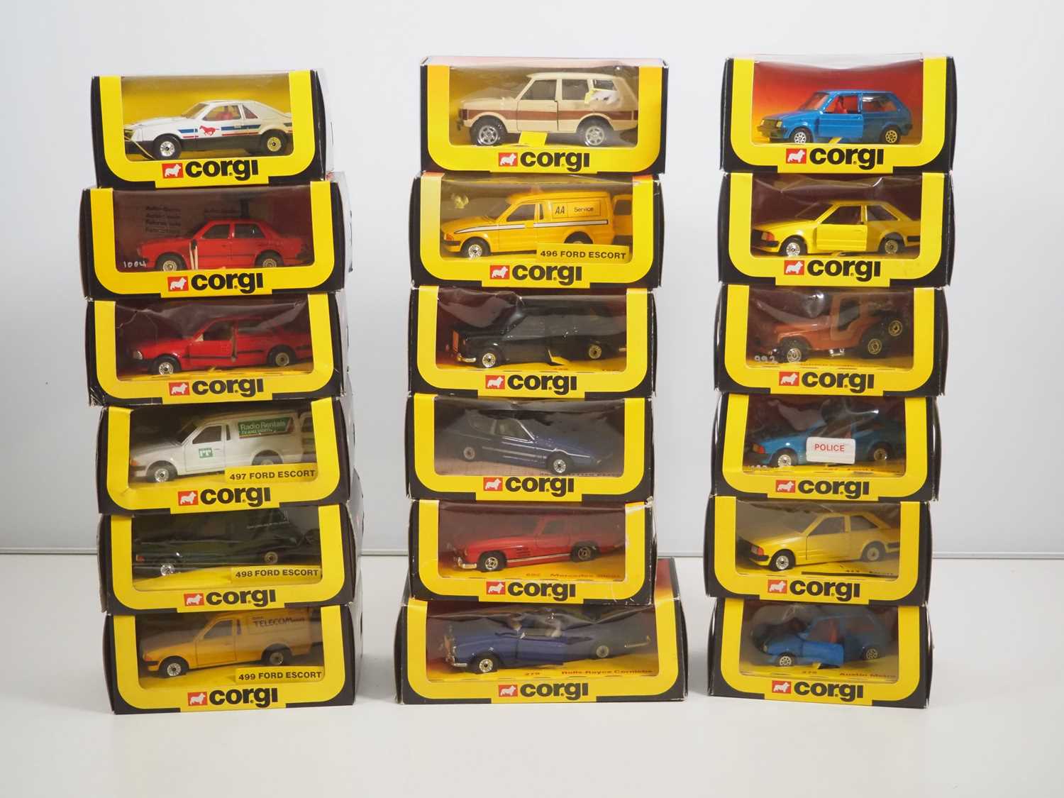 Lot 205 - A group of CORGI diecast cars, all in