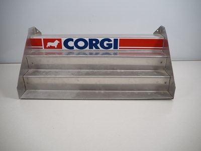 Lot 207 - An aluminium stepped (shop?) display stand...