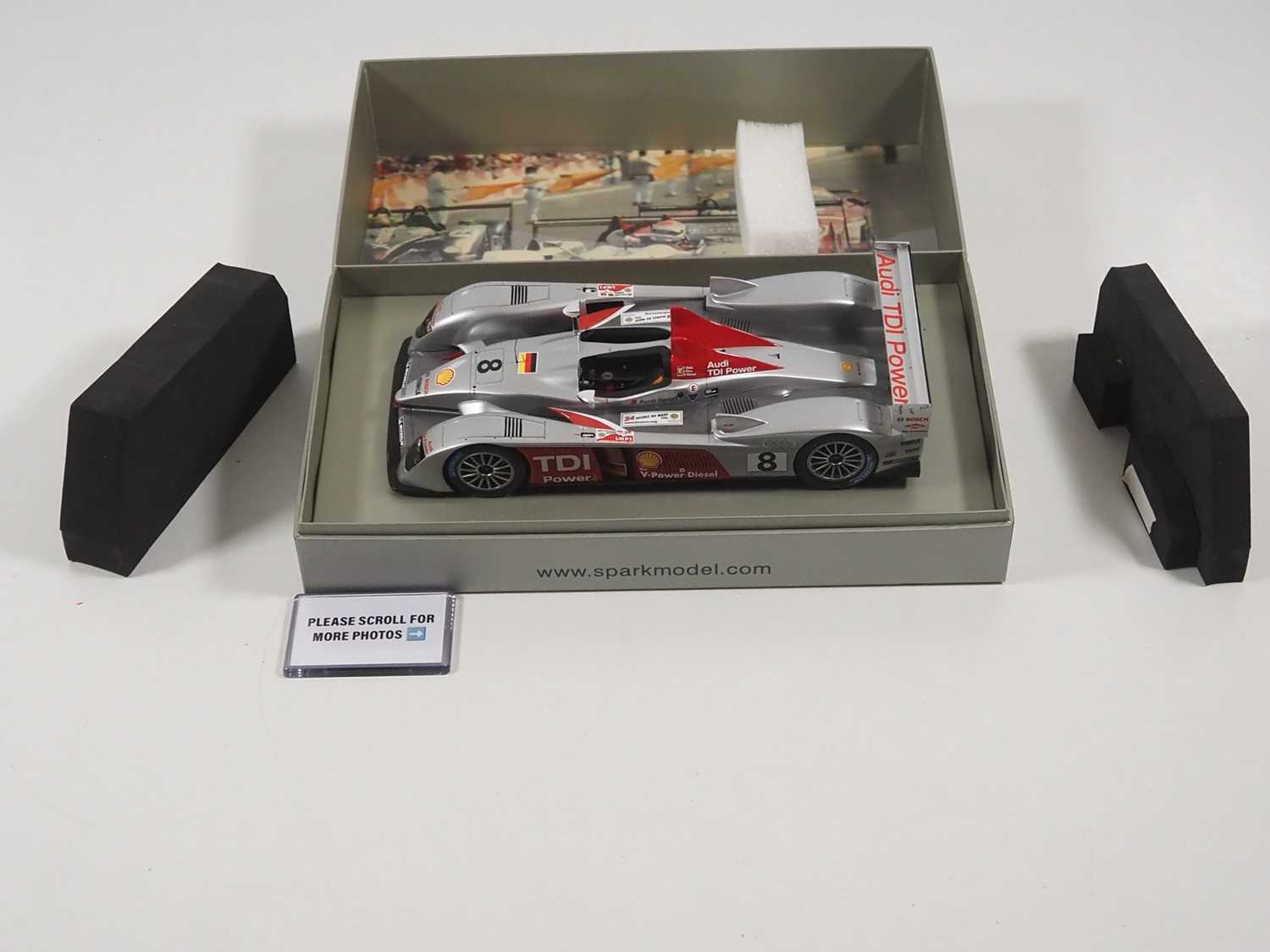 Lot 230 - A SPARK 1:18 scale Audi R10 TDI race car, #8,...