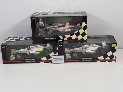 Lot 251 - A group of MINICHAMPS 1:18 scale Honda / Brawn...