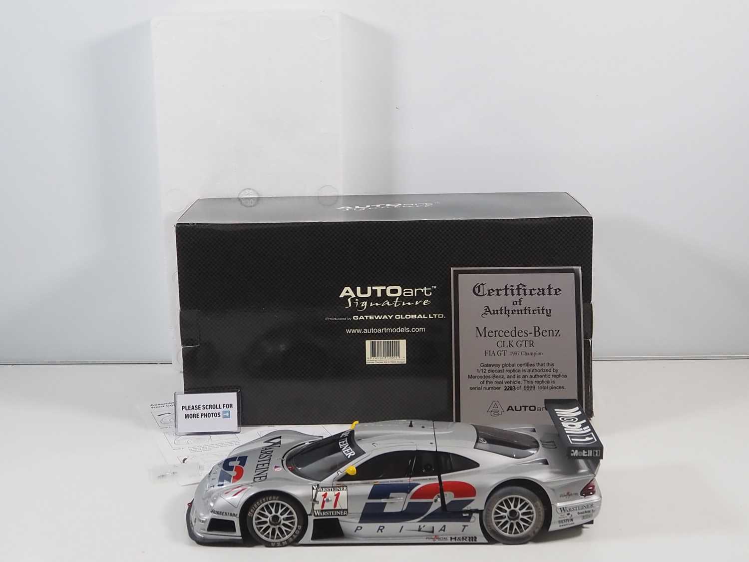 Lot 263 - An AUTOART 1:12 scale Mercedes Benz CLK GTR...