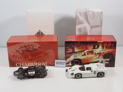 Lot 271 - A pair of EXOTO 1:18 scale Chaparral race cars,...