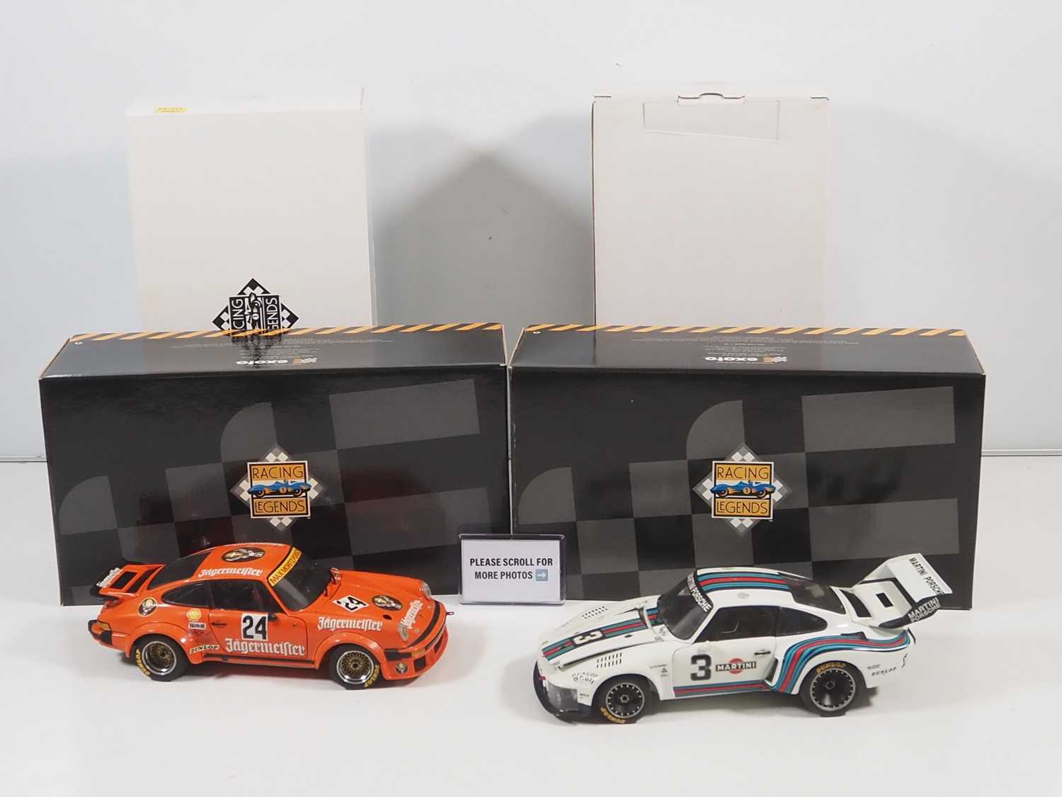 Lot 272 - A pair of EXOTO 1:18 scale Porsche race cars,...
