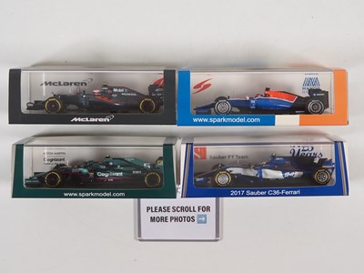 Lot 356 - A group of SPARK 1:43 scale Formula 1 cars,...