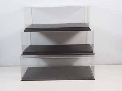 Lot 366 - A group of Perspex / MDF / faux leather...