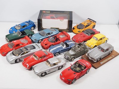 Lot 398 - A large tray of mostly unboxed 1:18 scale...
