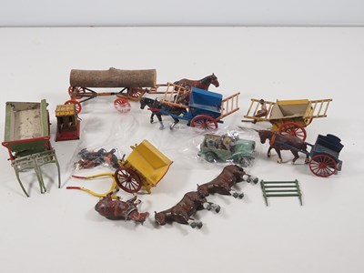 Lot 425 - A group of diecast Farm Carts, vehicles,...