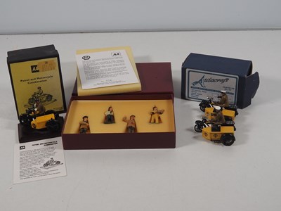 Lot 433 - A group of AA related diecast motorcycles and...