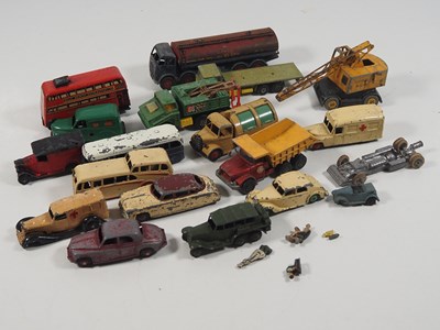 Lot 438 - A selection of very playworn diecast and...