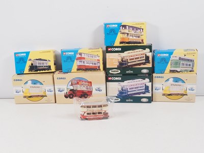 Lot 456 - A group of CORGI CLASSICS diecast trams and...