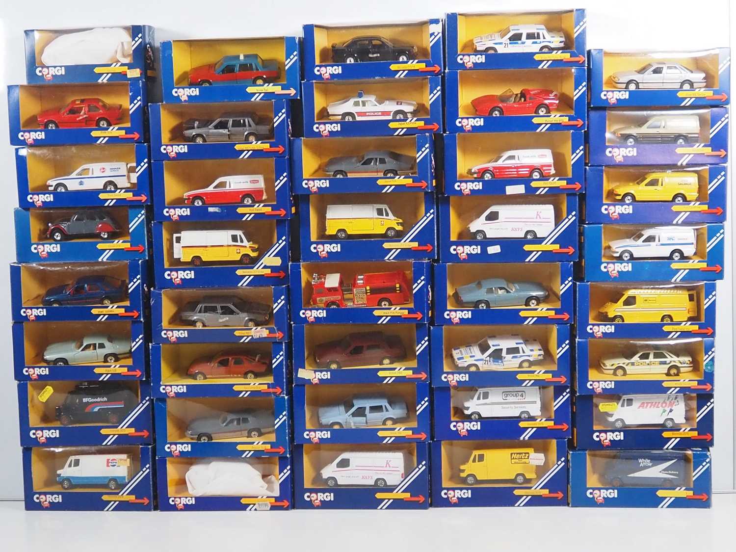 Lot 485 - A mixed group of CORGI diecast cars and vans...