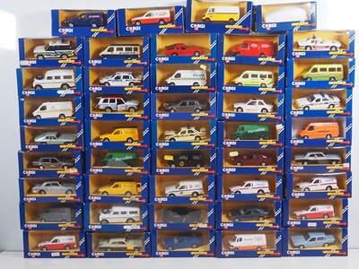 Lot 486 - A mixed group of CORGI diecast cars and vans...
