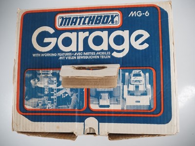 Lot 517 - A MATCHBOX MG6 plastic garage set in original...