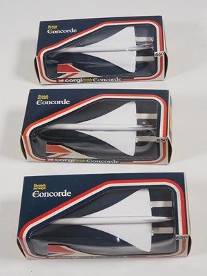 Lot 540 - A group of CORGI Concorde models comprising an...