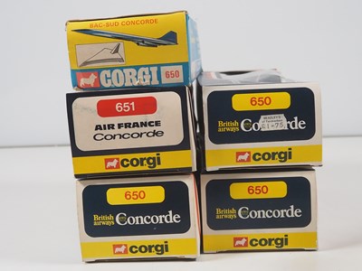Lot 540 - A group of CORGI Concorde models comprising an...