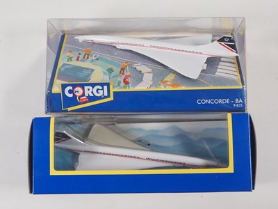 Lot 541 - A group of CORGI Concorde models mostly modern...