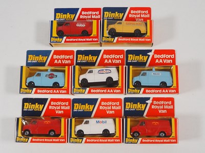 Lot 542 - A group of DINKY Bedford Vans comprising a...