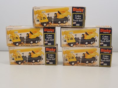 Lot 577 - A group of DINKY diecast cranes comprising x5...