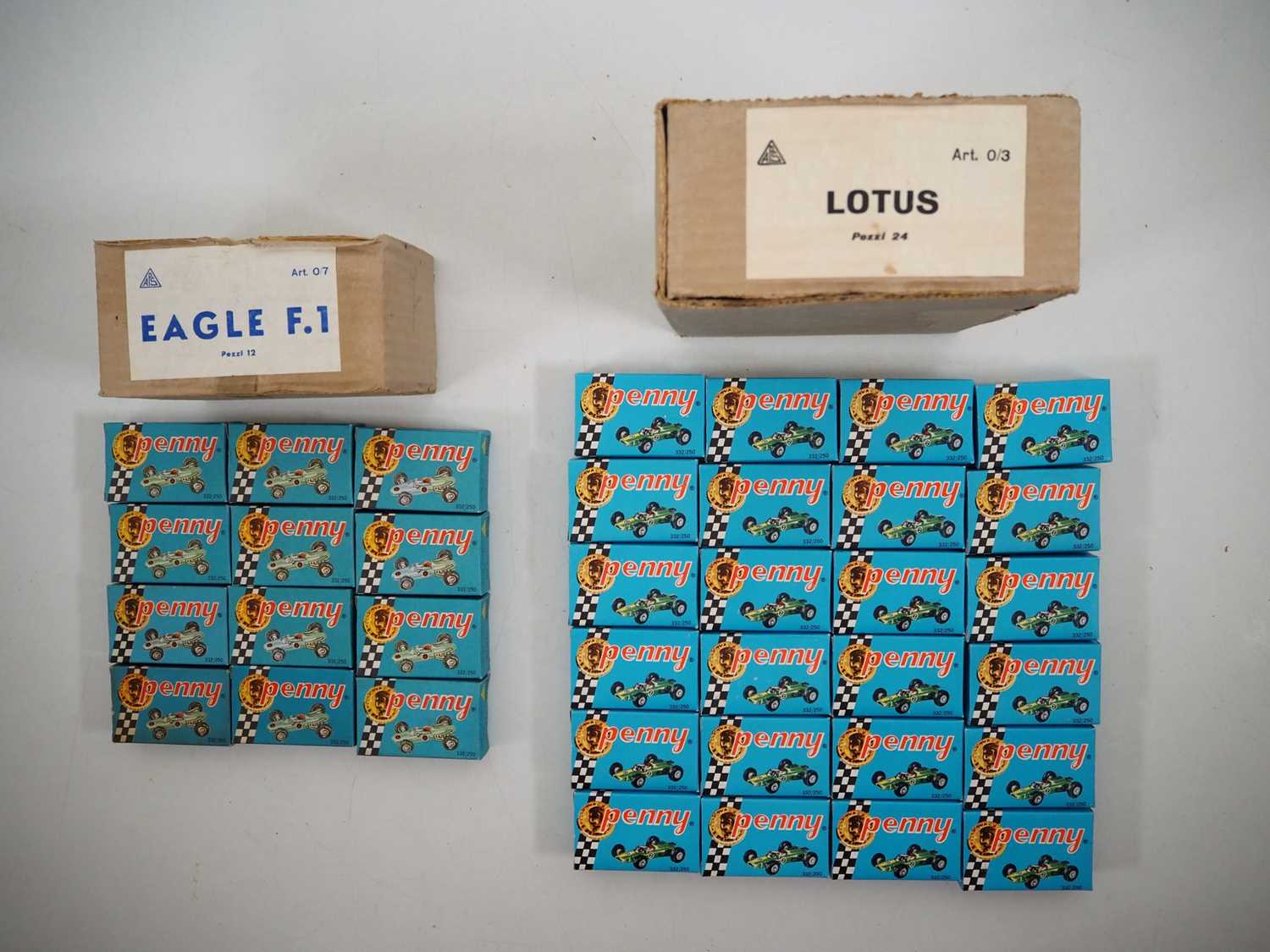 Lot 587 - A pair of early POLITOYS Penny Brand Formula 1...