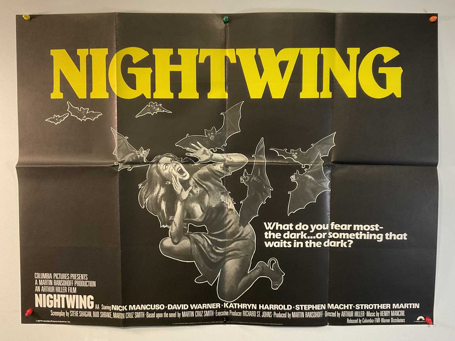 Lot 363 - NIGHTWING (1979) UK Quad film poster, horror...