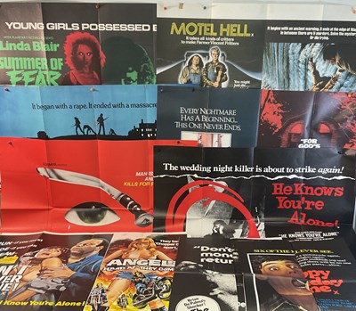 Lot 405 - A group of UK Quad film posters for Slasher...
