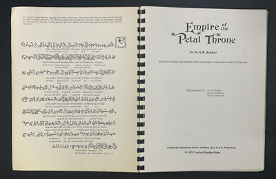 Lot 614 - EMPIRE OF THE PETAL THRONE (1975) 1st Edition,...
