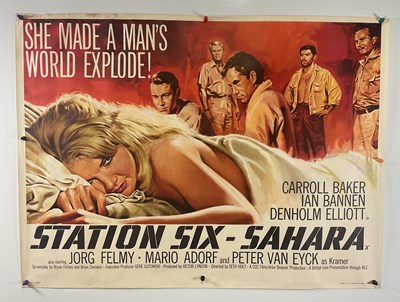 Lot 190 - STATION SIX SAHARA (1963) UK Quad film poster,...