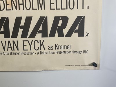 Lot 190 - STATION SIX SAHARA (1963) UK Quad film poster,...