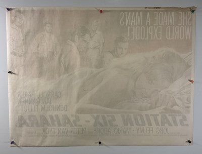 Lot 190 - STATION SIX SAHARA (1963) UK Quad film poster,...